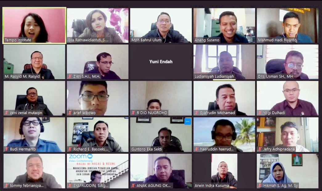 KPA Waikabubak Mengikuti Pelatihan Komunikasi Media Sosial Secara Daring