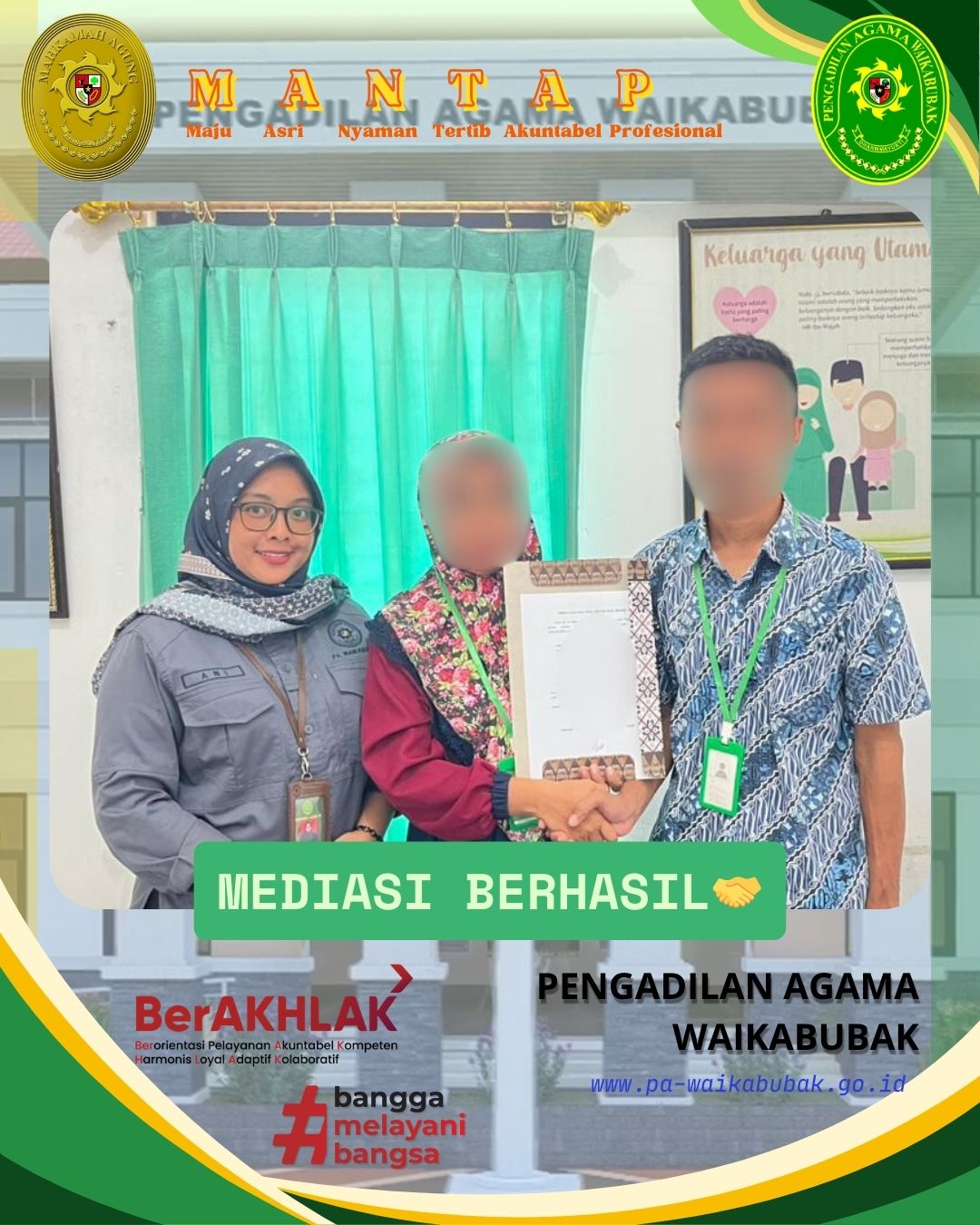 Mediasi Perkara di Pengadilan Agama Waikabubak Berhasil Capai Kesepakatan Damai