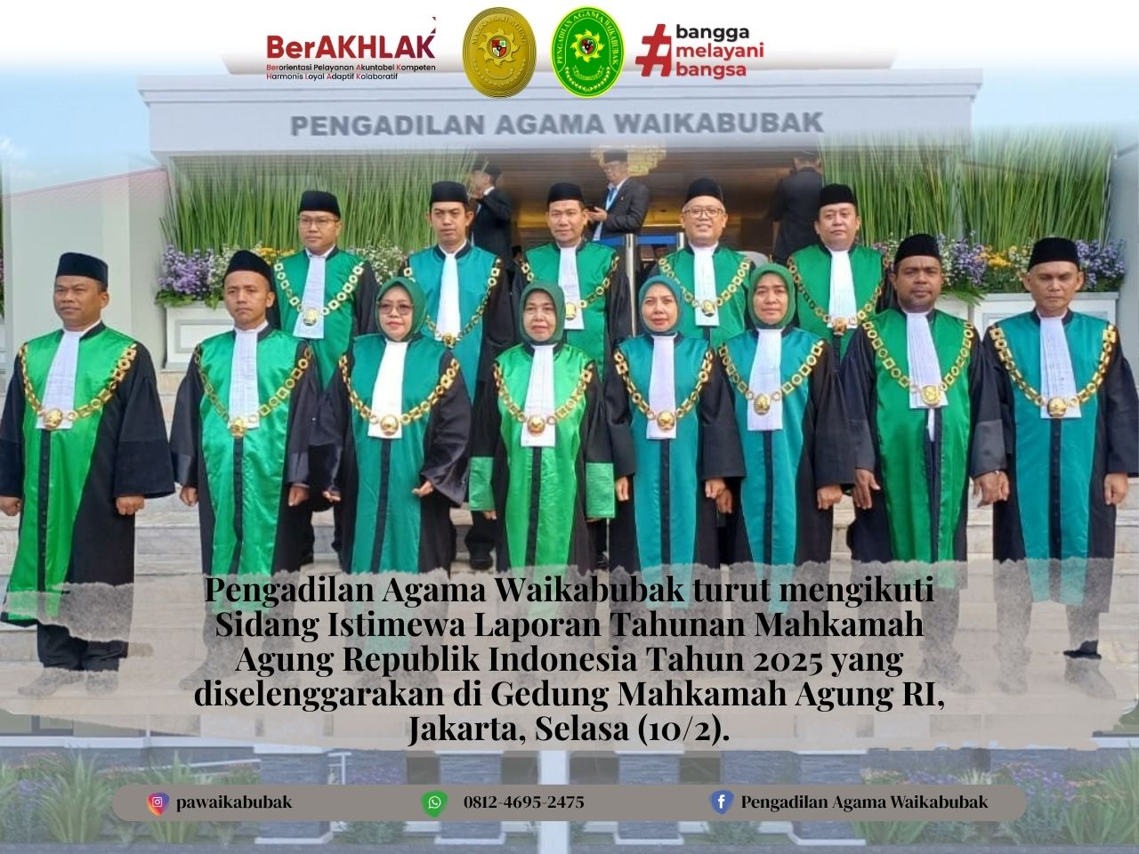 PA Waikabubak Ikuti Sidang Istimewa Laporan Tahunan Mahkamah Agung RI Tahun 2025