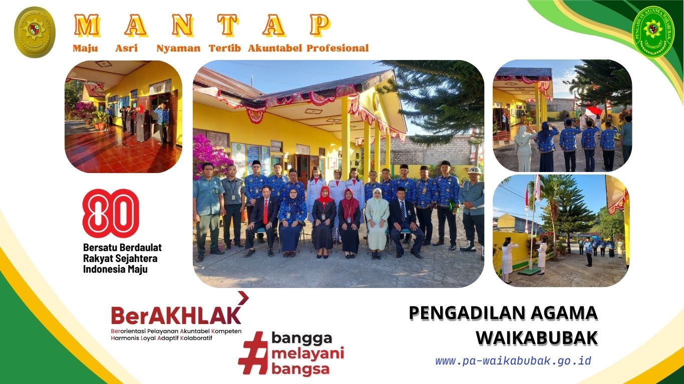 Pengadilan Agama Waikabubak Gelar Upacara Peringatan HUT ke-80 Republik Indonesia