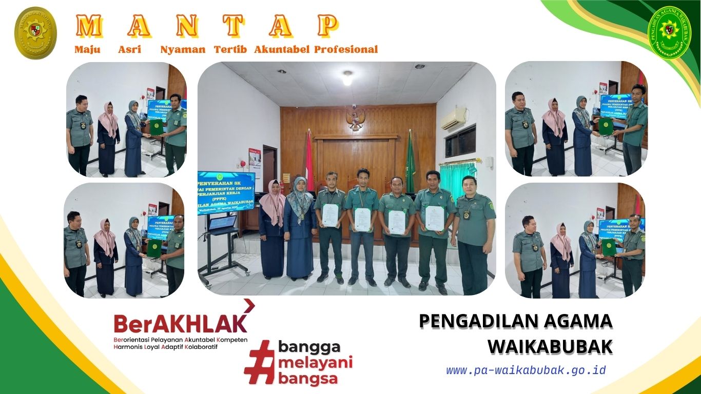 Selamat atas Penyerahan SK PPPK dari Mahkamah Agung RI