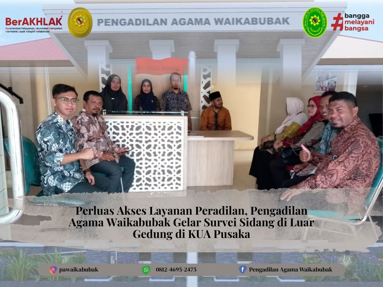 Perluas Akses Layanan Peradilan, Pengadilan Agama Waikabubak Gelar Survei Sidang di Luar Gedung di KUA Pusaka