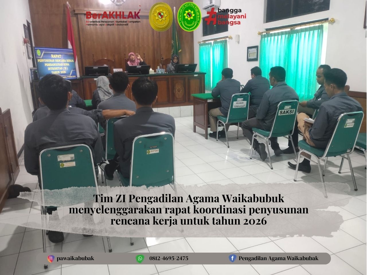 Matangkan Strategi Tahun 2026, Tim ZI PA Waikabubuk Susun Rencana Kerja Baru